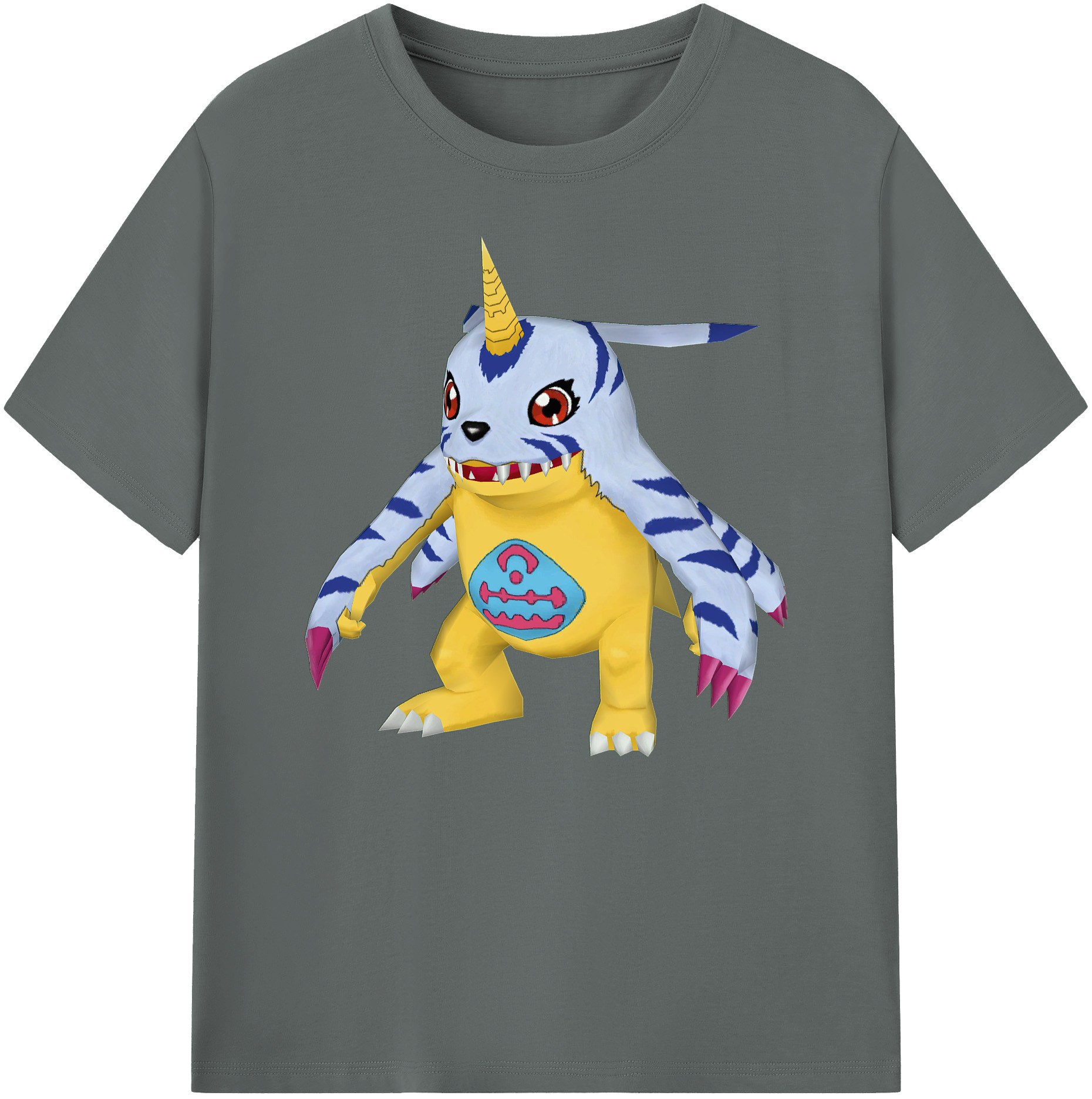 （画像用） Digimon デジタルモンスター/デジモン 綿100％ メンズ半袖Tシャツ｜肌触りやわらか＆通気性